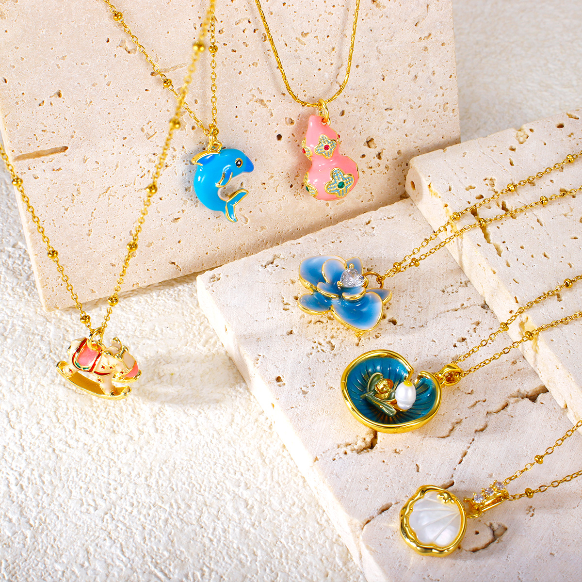 防水珠宝海洋魅力吊坠